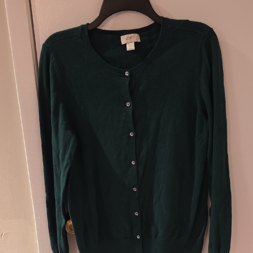 Women's Green Cardigan Sweater